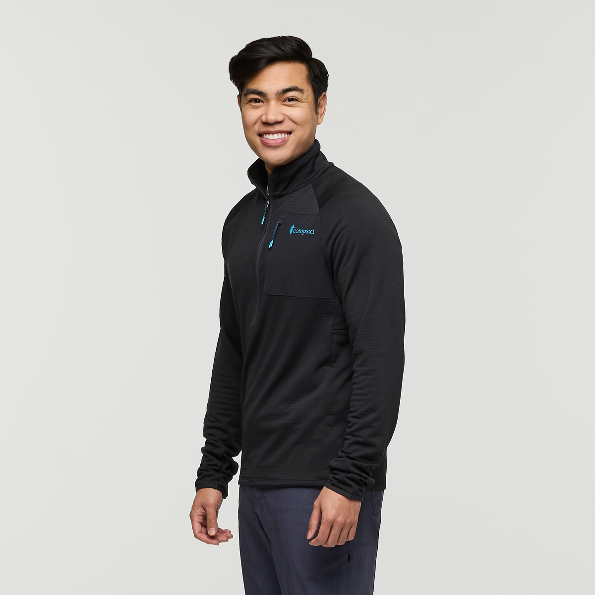 Otero Fleece Half-Zip Pullover - Men's, Cotopaxi Black, Model Justin