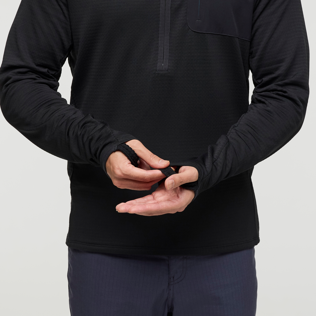 Otero Fleece Half-Zip Pullover - Men's, Cotopaxi Black, Model Justin
