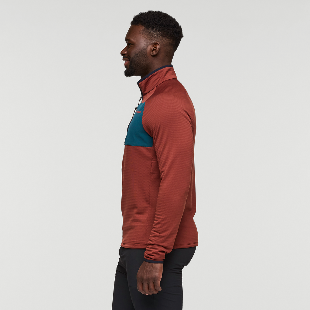 Otero Fleece Half-Zip Pullover - Men's, Rusty, Model Kirk