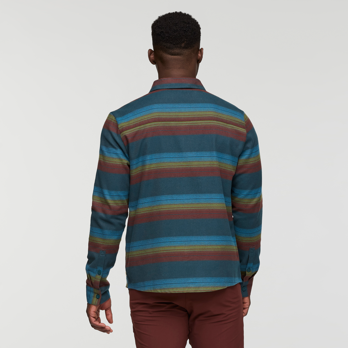 Quedo Flannel Shirt - Men's, Abyss Stripes, Model Kirk