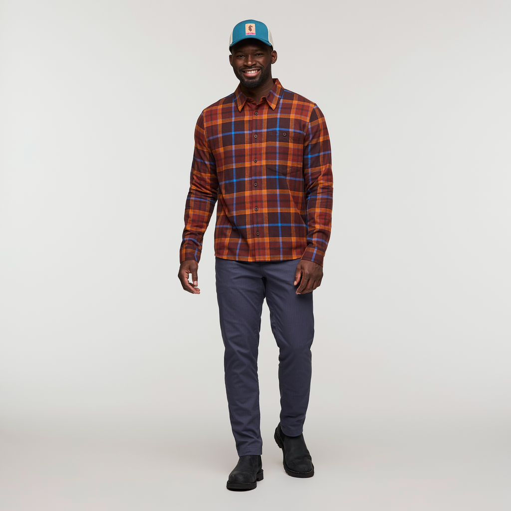 Quedo Flannel Shirt - Men's, Coffee Plaid, Model Kirk