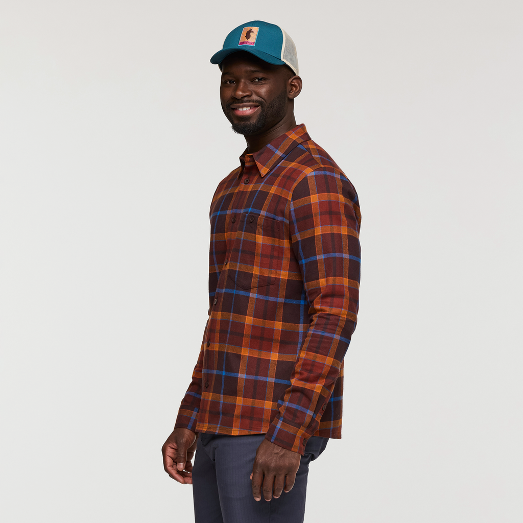 Quedo Flannel Shirt - Men's, Coffee Plaid, Model Kirk