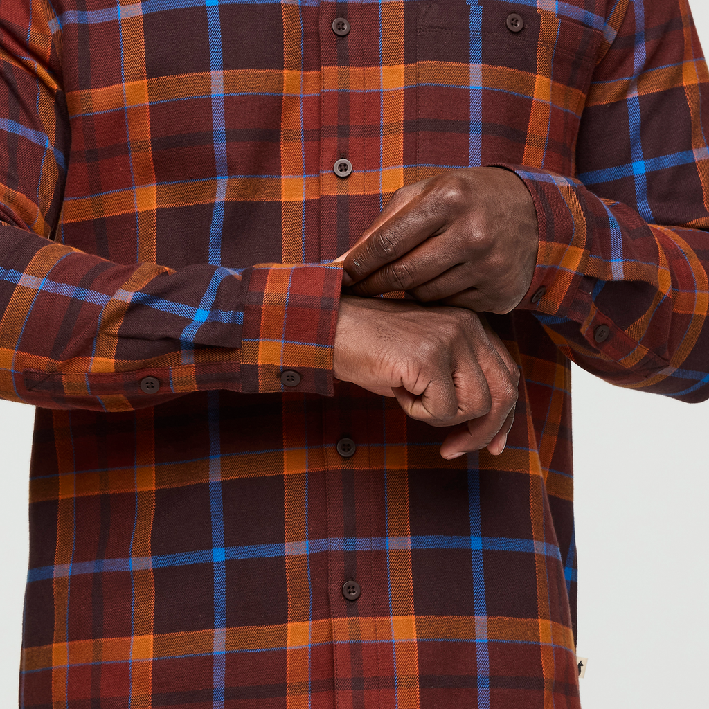 Quedo Flannel Shirt - Men's, Coffee Plaid, Model Kirk
