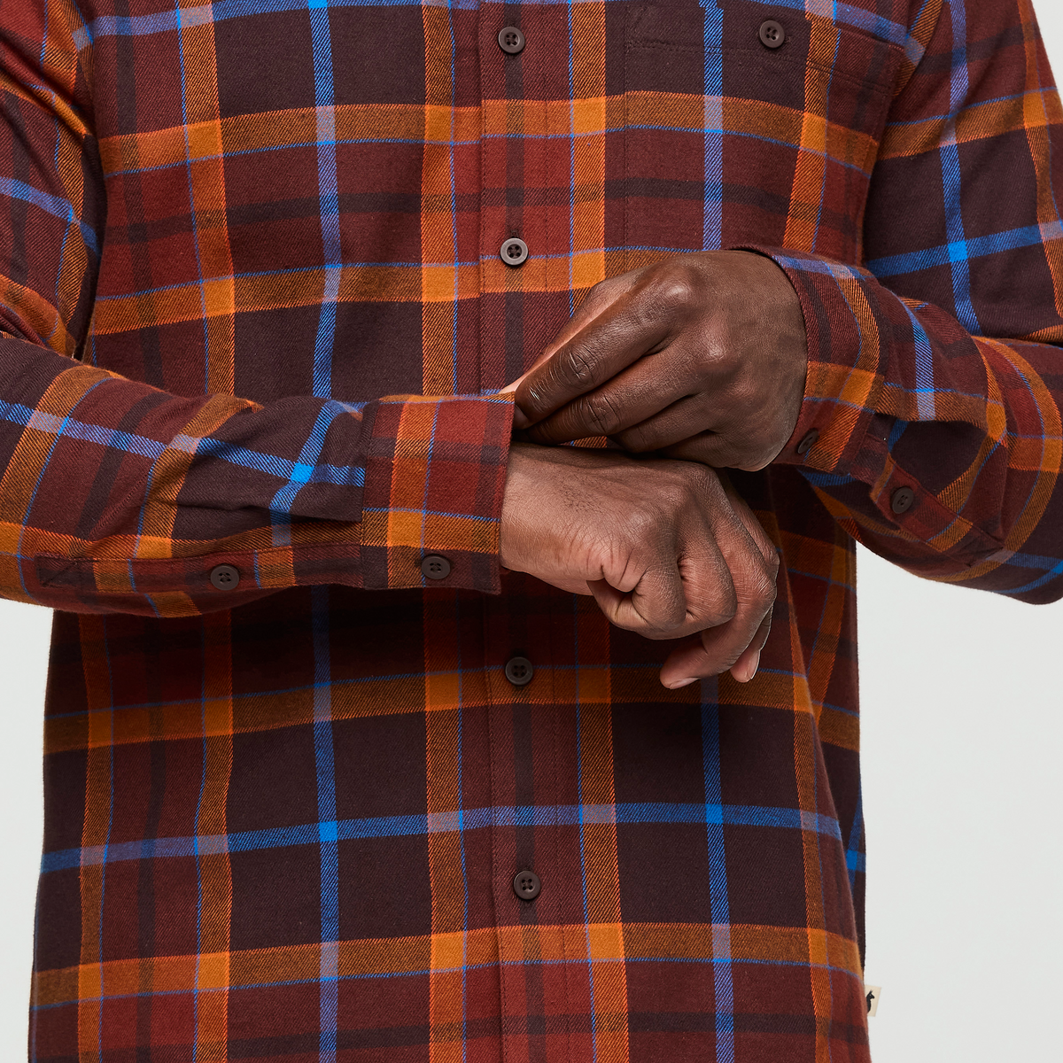 Quedo Flannel Shirt - Men's, Coffee Plaid, Model Kirk