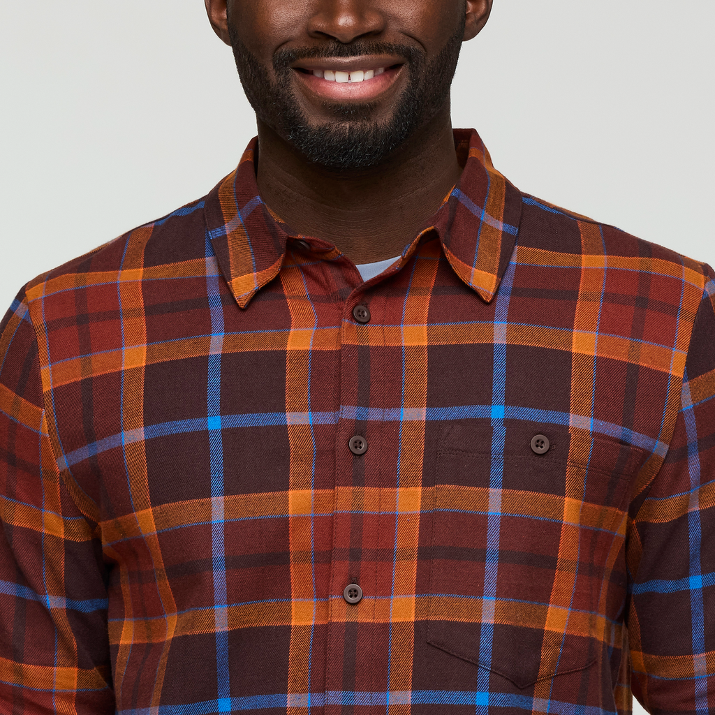 Quedo Flannel Shirt - Men's, Coffee Plaid, Model Kirk