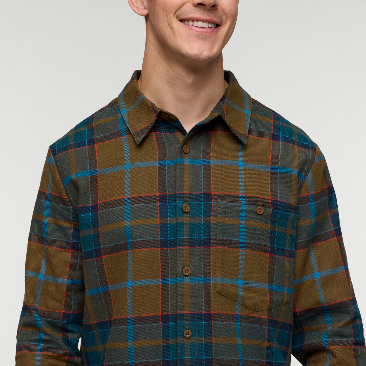 Quedo Flannel Shirt - Men's, Live Oak Plaid, Model Kellan