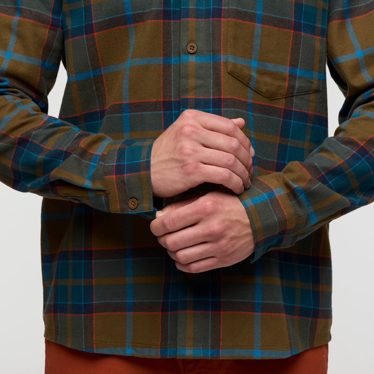 Quedo Flannel Shirt - Men's, Live Oak Plaid, Model Kellan