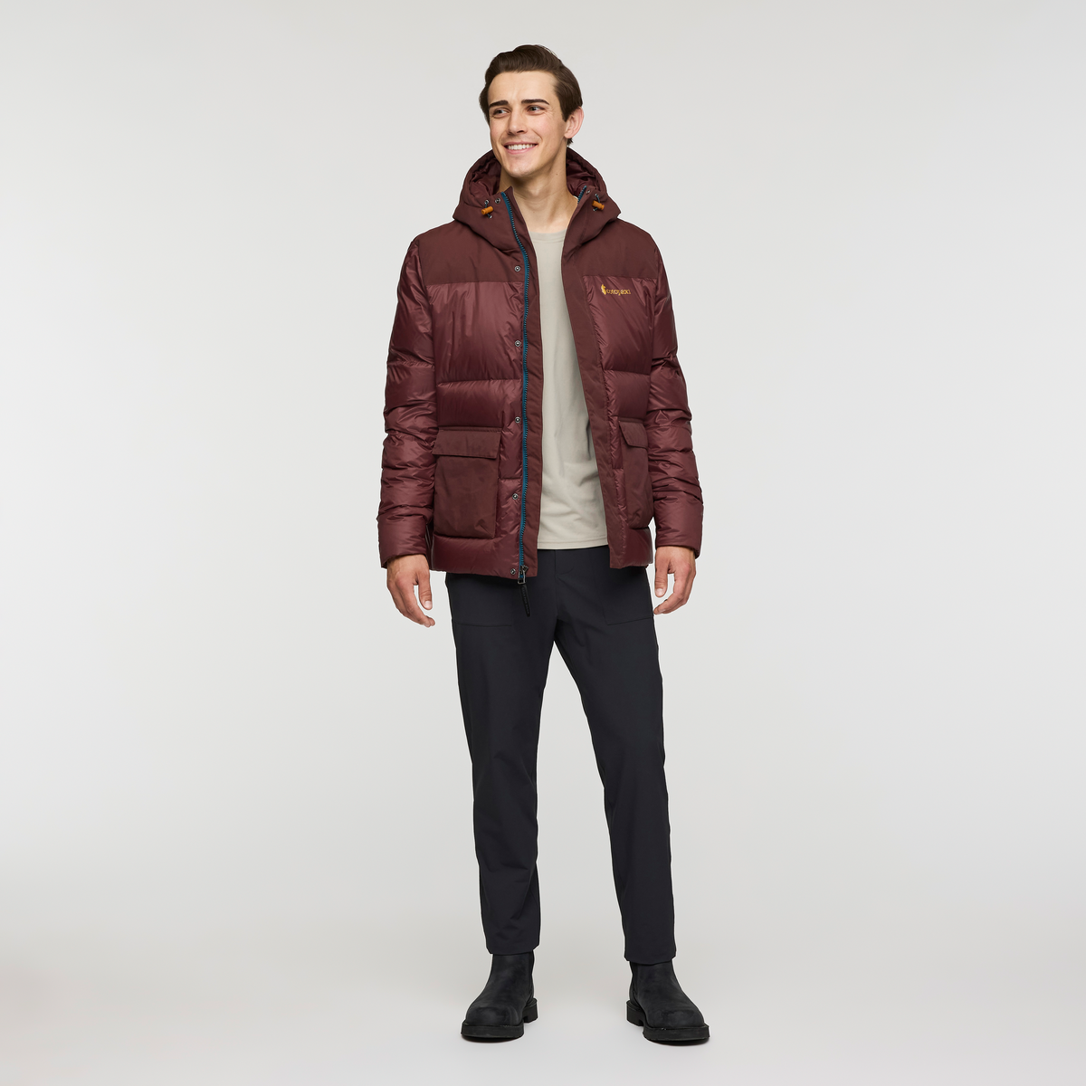 Solazo Down Parka - Men's, Chestnut, Model Kellan