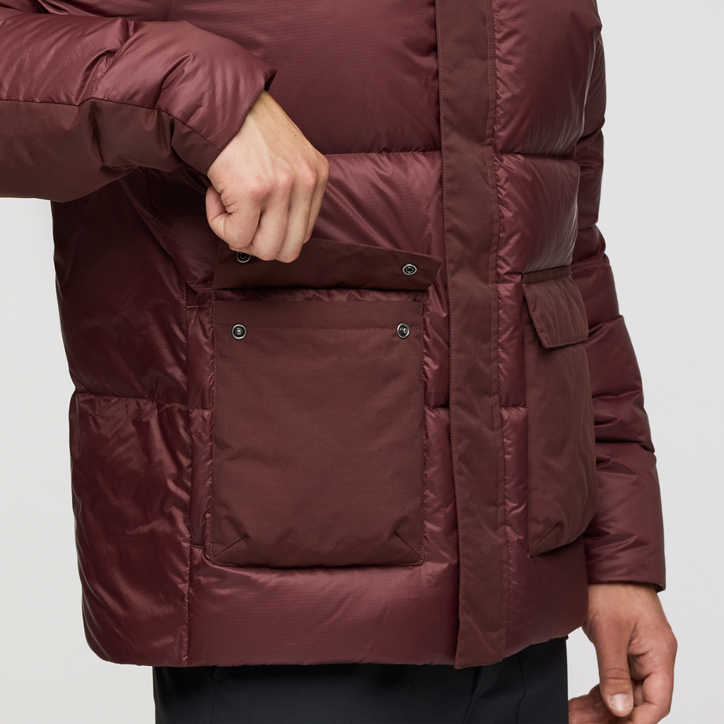 Solazo Down Parka - Men's, Chestnut, Model Kellan