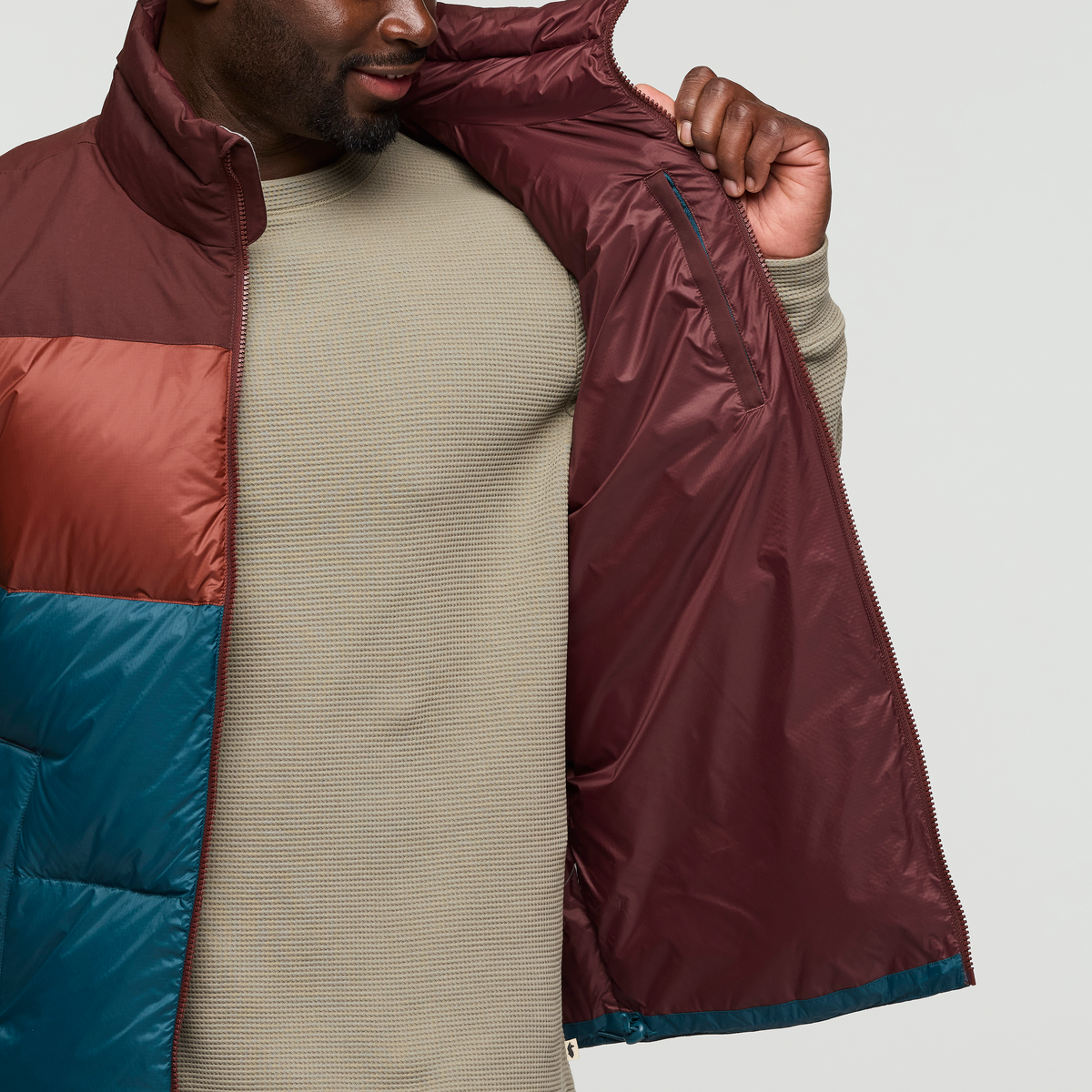 Solazo Down Vest - Men's, Chestnut/Rusty, Model Kirk