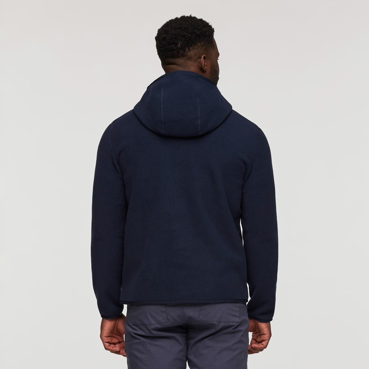 Teca Fleece Hooded Full-Zip Jacket, Mariana Trench, Model Kirk