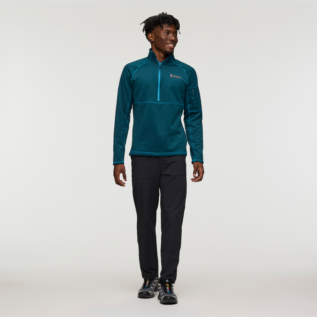 Tempa Fleece Half-Zip Pullover - Men's, Abyss, Model Nicolas