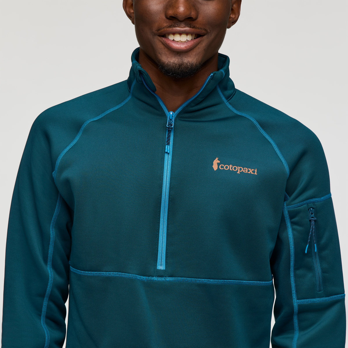 Tempa Fleece Half-Zip Pullover - Men's, Abyss, Model Nicolas
