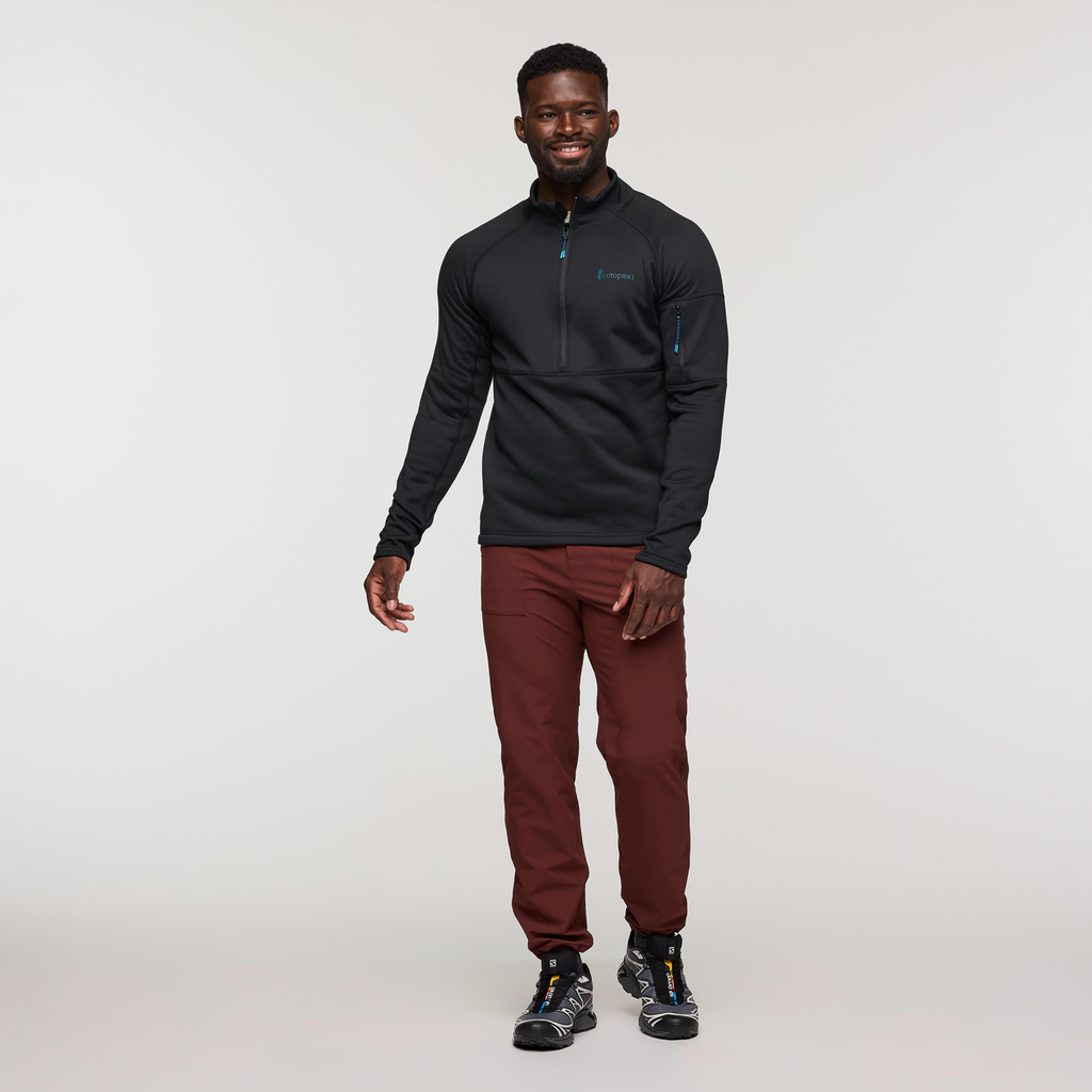Tempa Fleece Half-Zip Pullover - Men's, Cotopaxi Black, Model Kirk