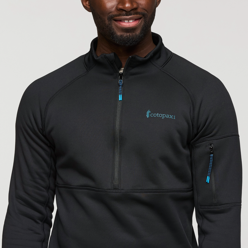 Tempa Fleece Half-Zip Pullover - Men's, Cotopaxi Black, Model Kirk