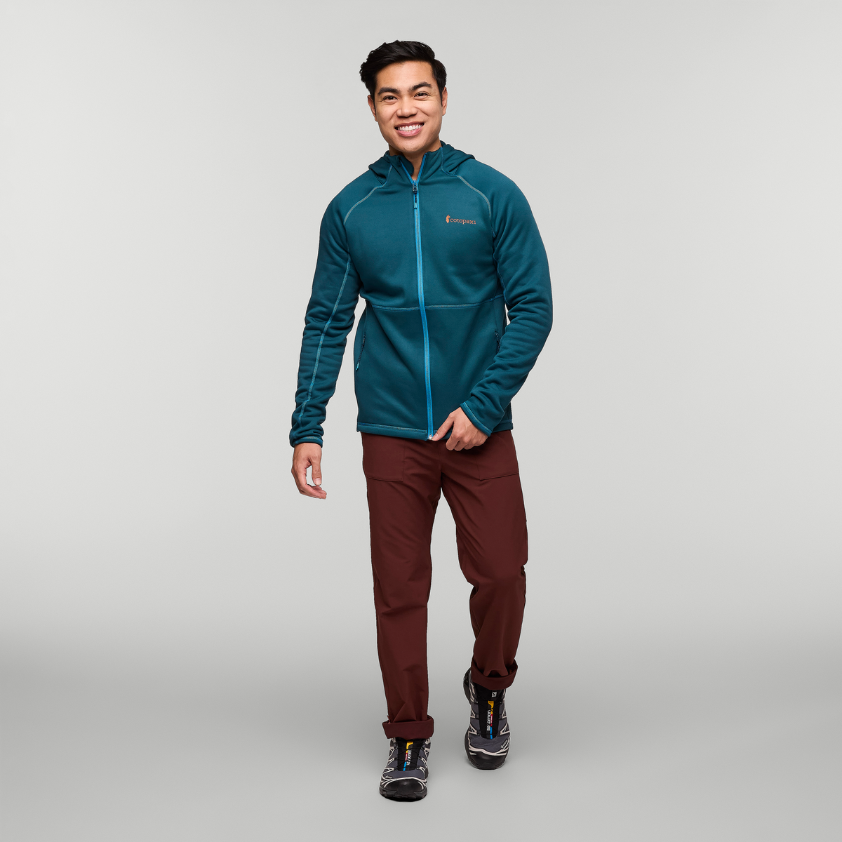 Tempa Fleece Hooded Jacket - Men's, Abyss, Model Justin
