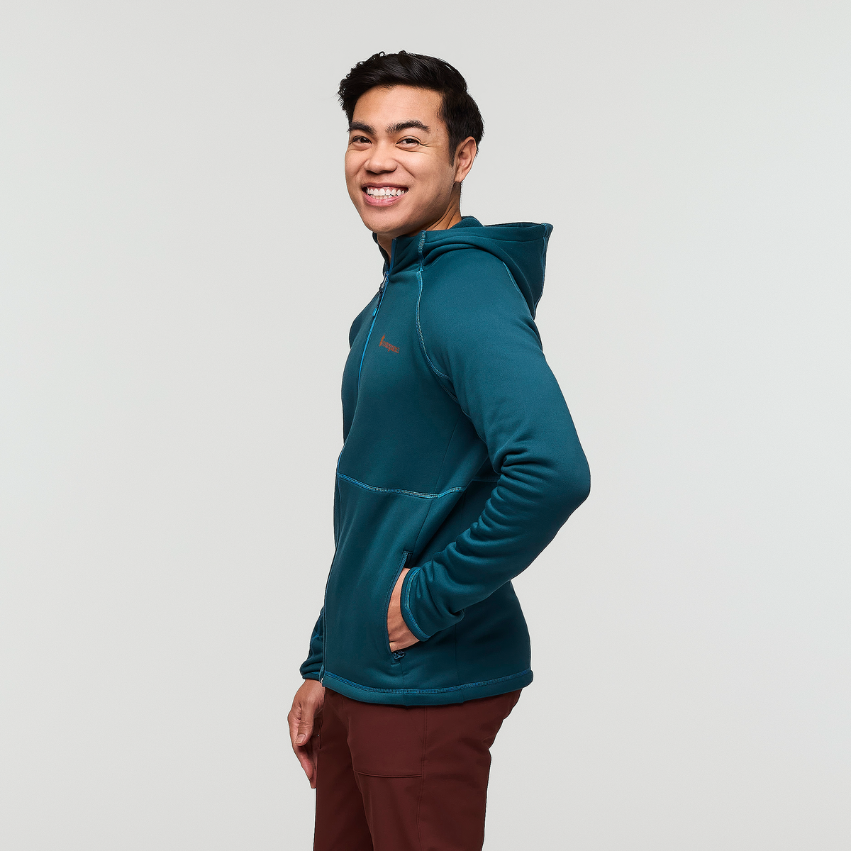Tempa Fleece Hooded Jacket - Men's, Abyss, Model Justin