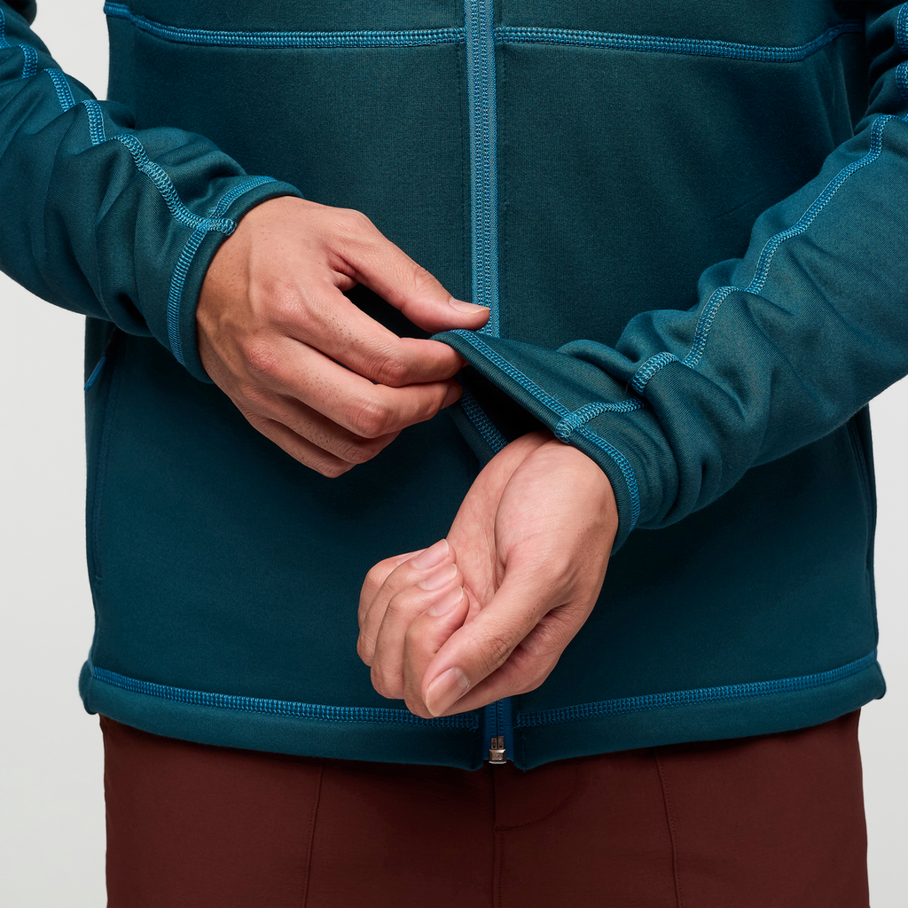 Tempa Fleece Hooded Jacket - Men's, Abyss, Model Justin