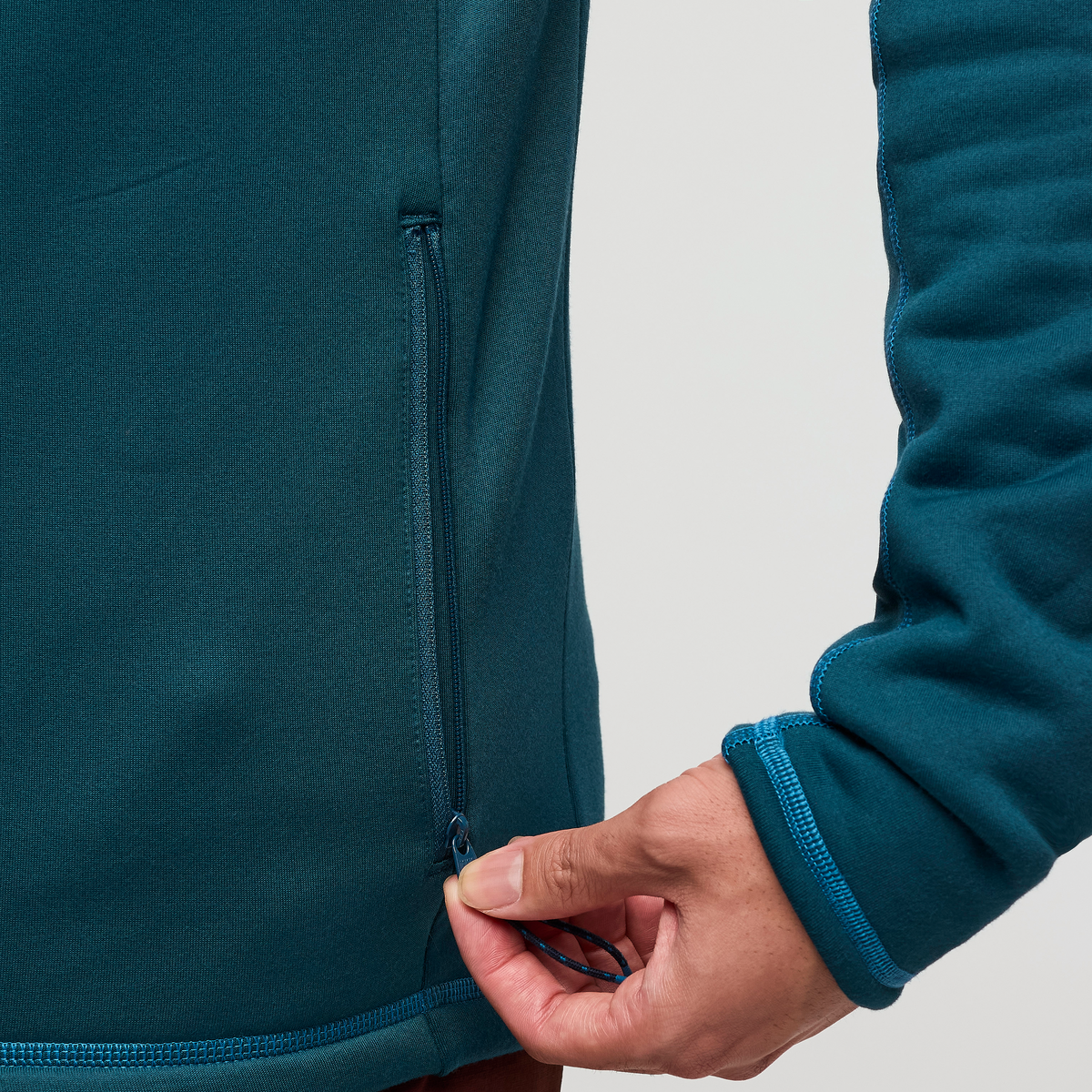 Tempa Fleece Hooded Jacket - Men's, Abyss, Model Justin