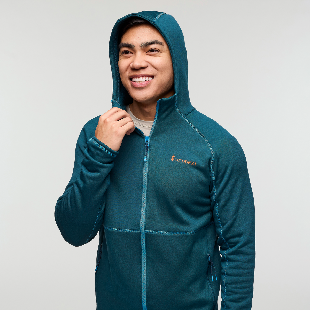 Tempa Fleece Hooded Jacket - Men's, Abyss, Model Justin