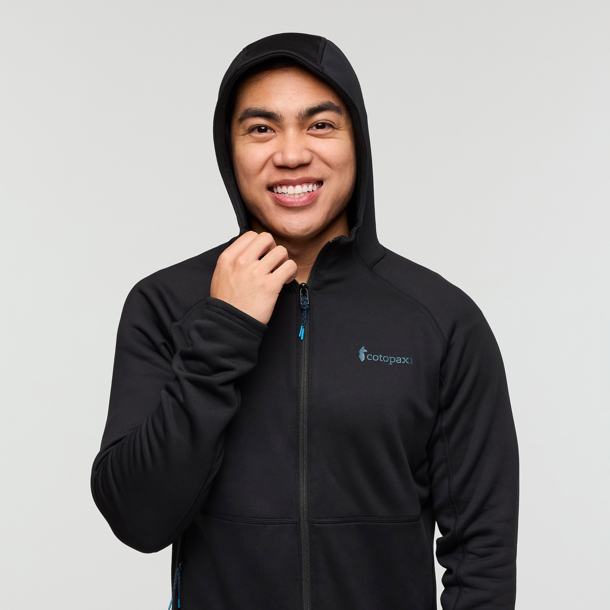 Tempa Fleece Hooded Jacket - Men's, Cotopaxi Black, Model Justin