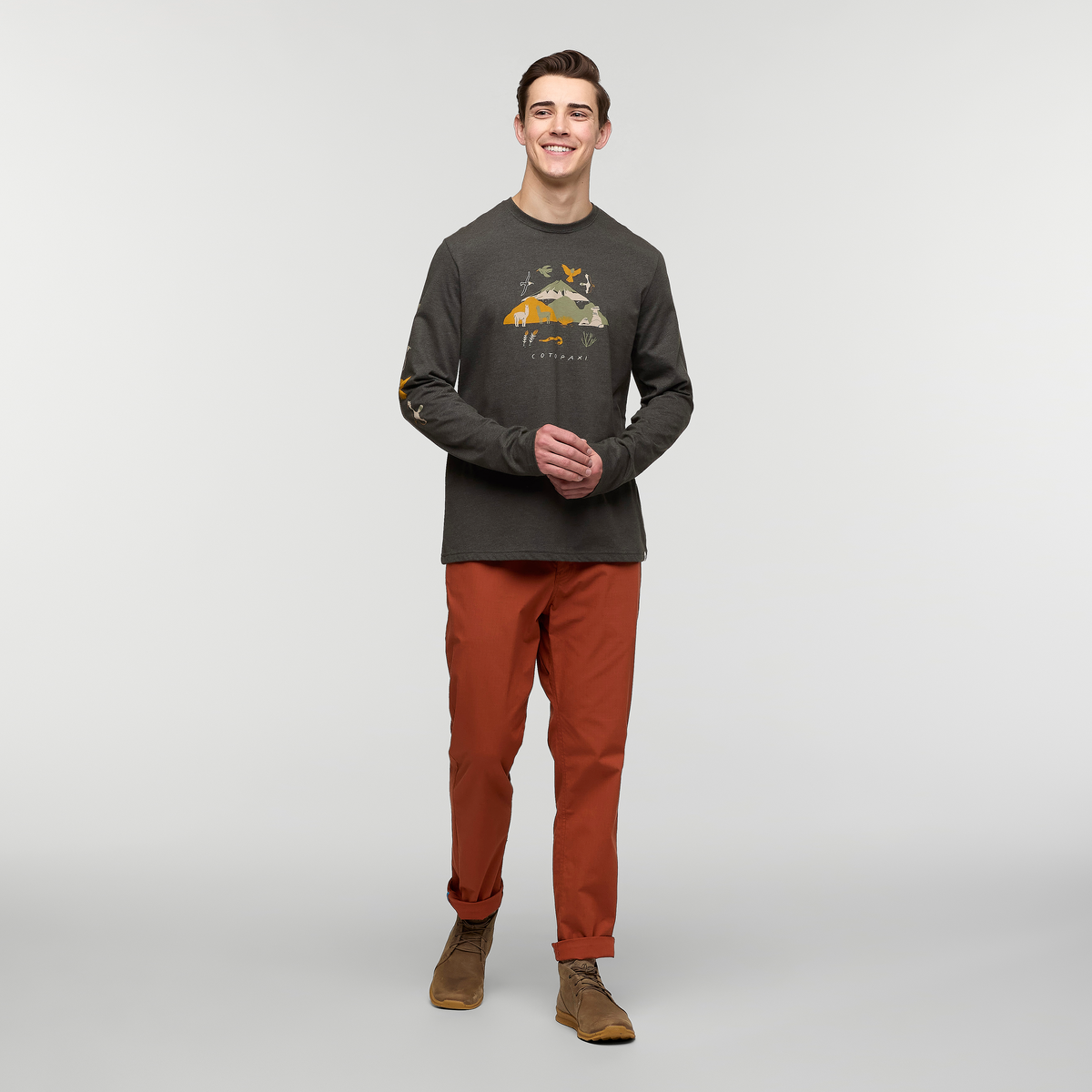 The Solstice Long-Sleeve T-Shirt - Men's, Woods, Model Kellan