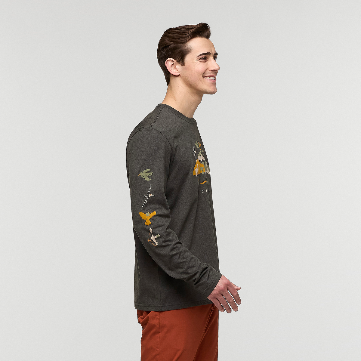 The Solstice Long-Sleeve T-Shirt - Men's, Woods, Model Kellan