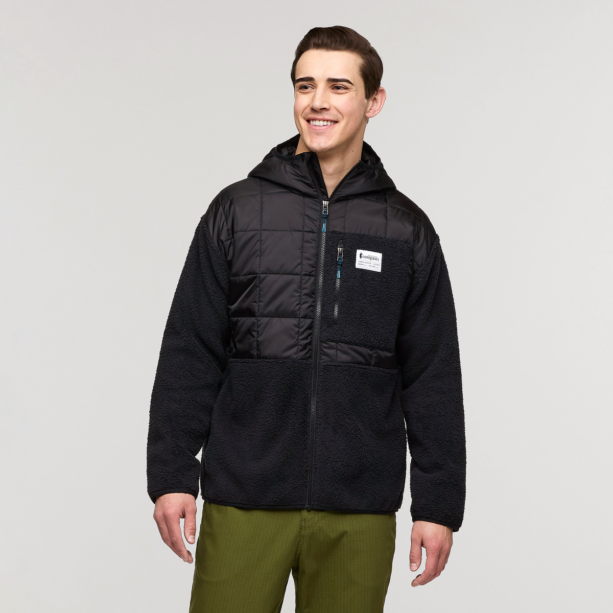 Trico Hybrid Hooded Jacket - Men's, Cotopaxi Black, Model Kellan