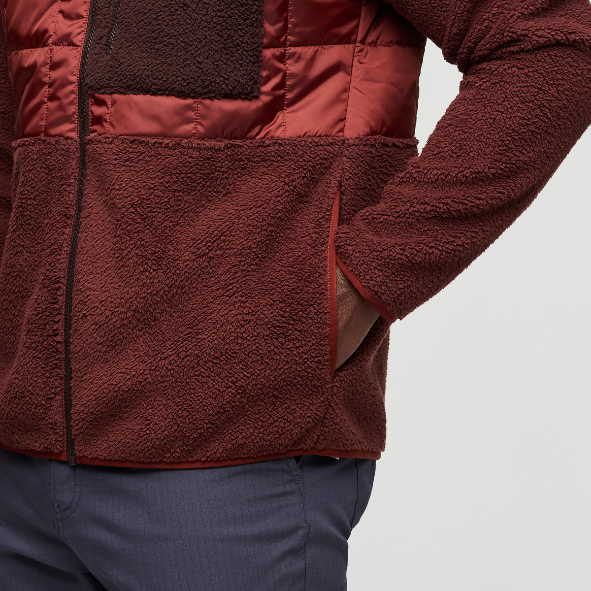 Trico Hybrid Hooded Jacket - Men's, Rusty/Chestnut, Model Kirk