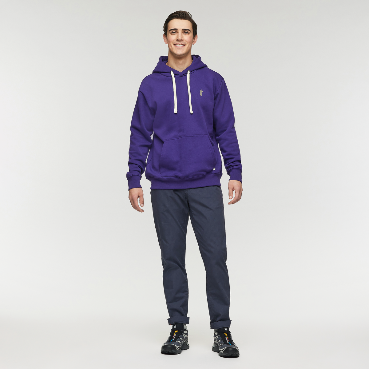 Up and Up Pullover Hoodie - Men's, Black Violet, Model Kellan
