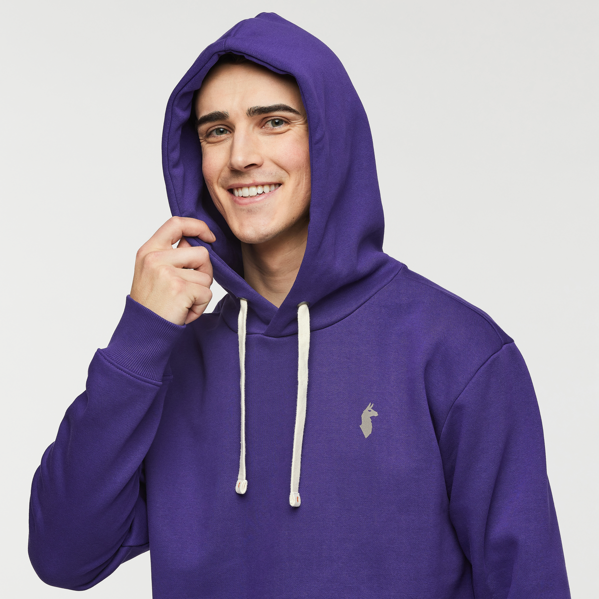 Up and Up Pullover Hoodie - Men's, Black Violet, Model Kellan
