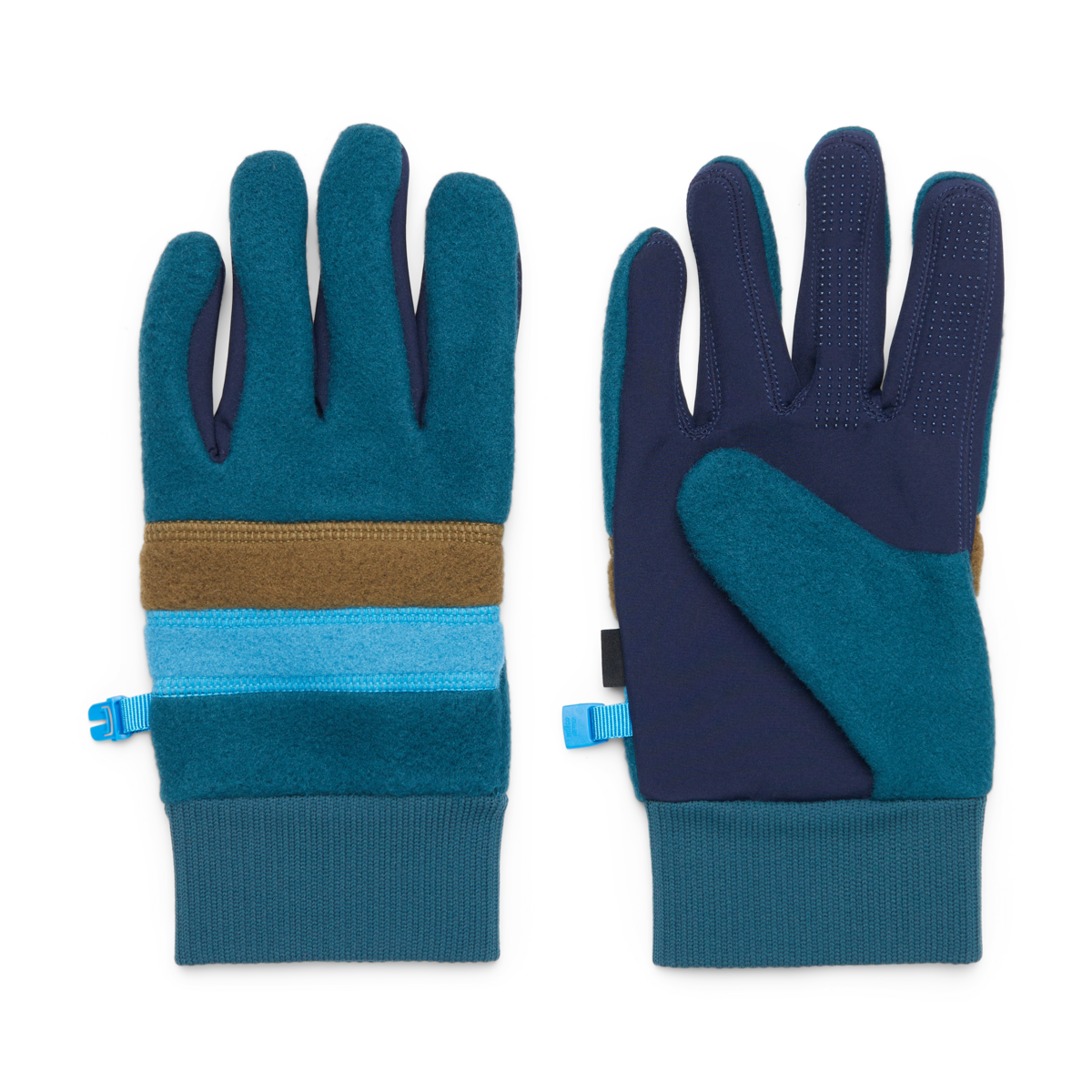 Teca Fleece Gloves, Abyss, Detail