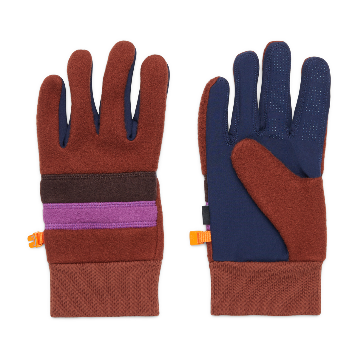 Teca Fleece Gloves, Rusty, Detail