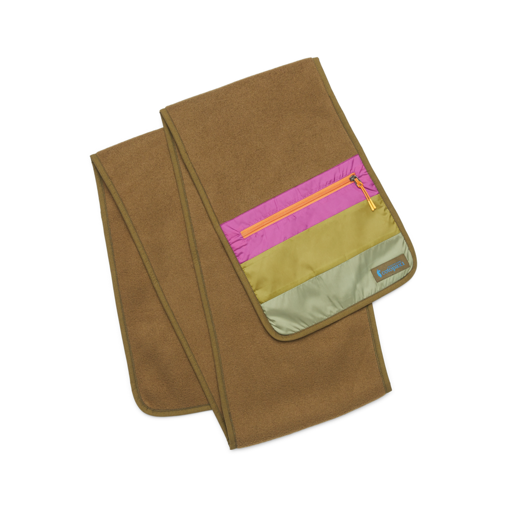Teca Fleece Scarf, Spelunking, Detail