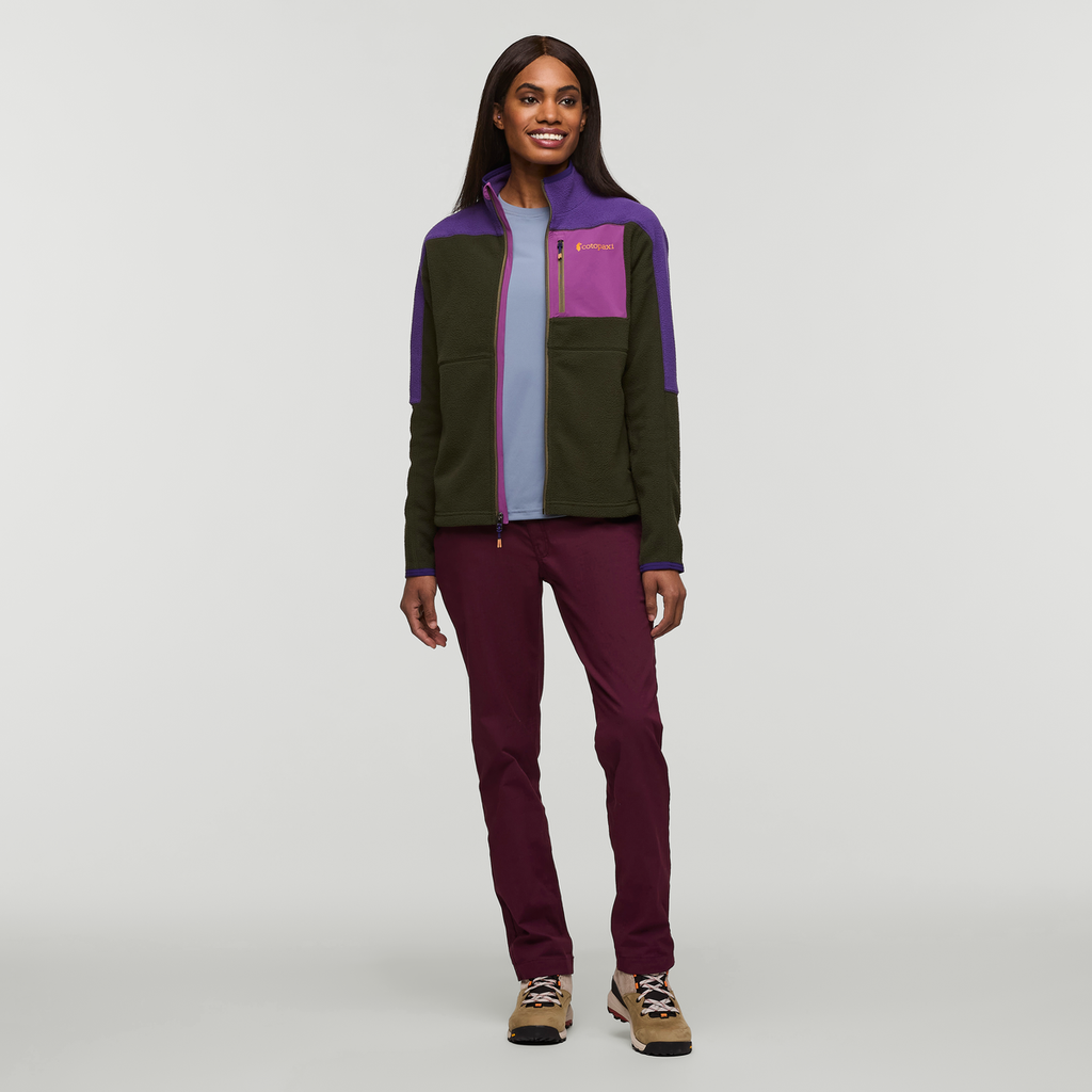 Abrazo Fleece Full-Zip Jacket - Women's, Black Violet/Woods, Model Sydney