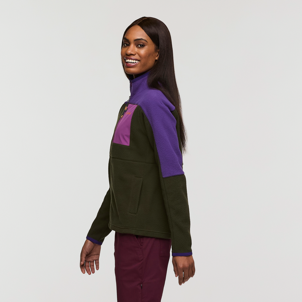 Abrazo Fleece Full-Zip Jacket - Women's, Black Violet/Woods, Model Sydney