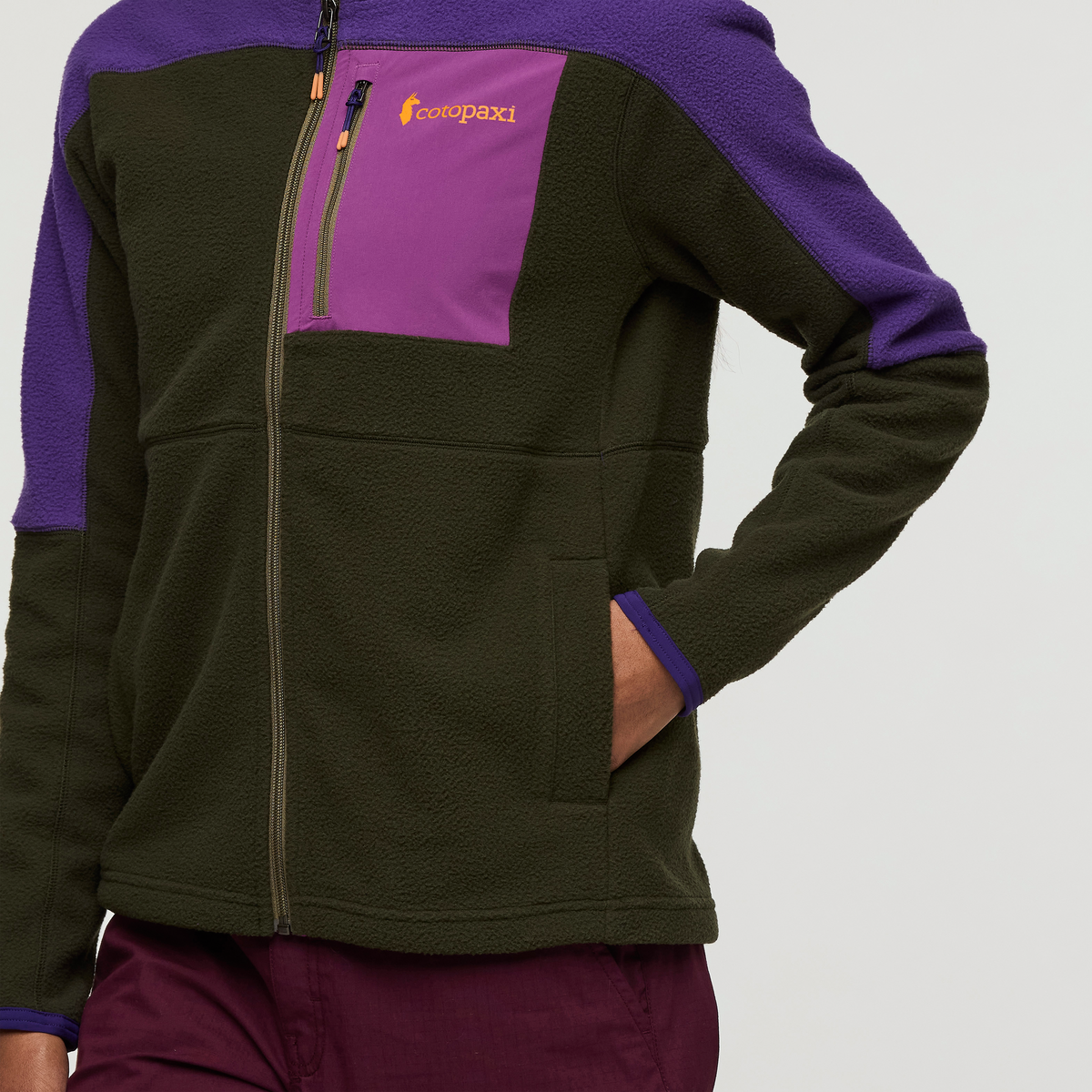 Abrazo Fleece Full-Zip Jacket - Women's, Black Violet/Woods, Model Sydney