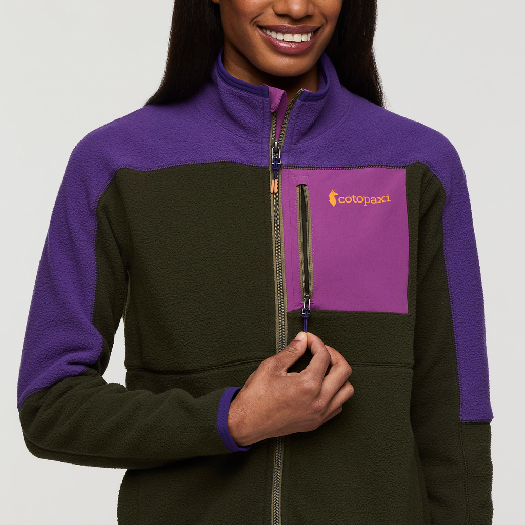 Abrazo Fleece Full-Zip Jacket - Women's, Black Violet/Woods, Model Sydney