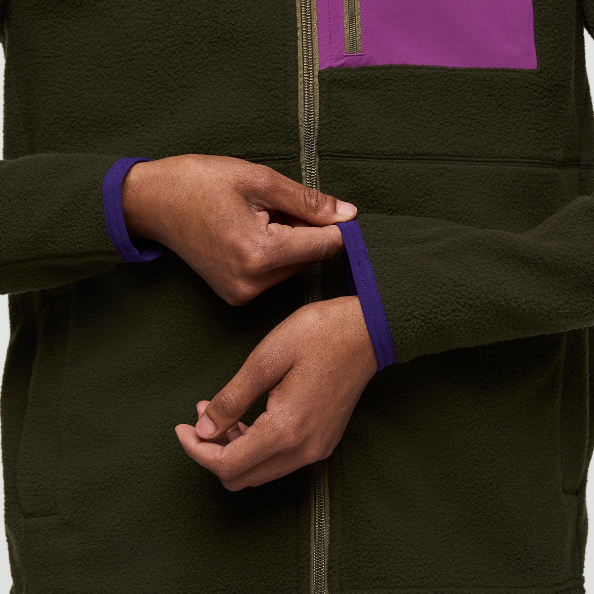 Abrazo Fleece Full-Zip Jacket - Women's, Black Violet/Woods, Model Sydney