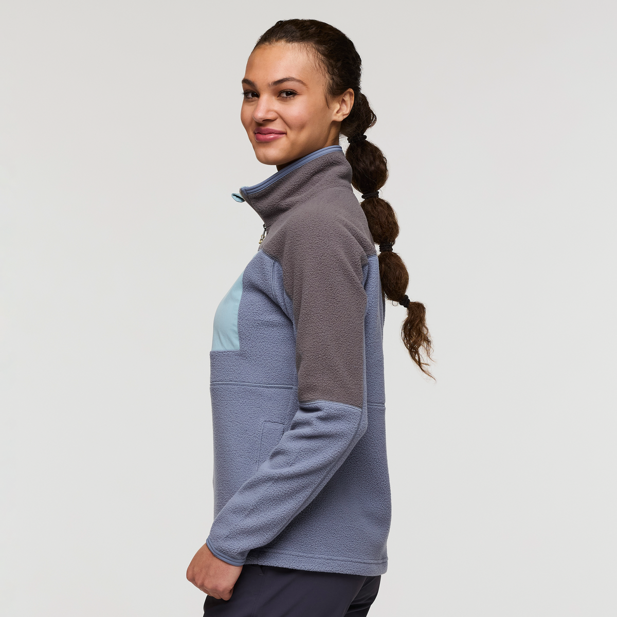 Abrazo Fleece Half-Zip Jacket - Women's, Cinder/Tempest, Model London