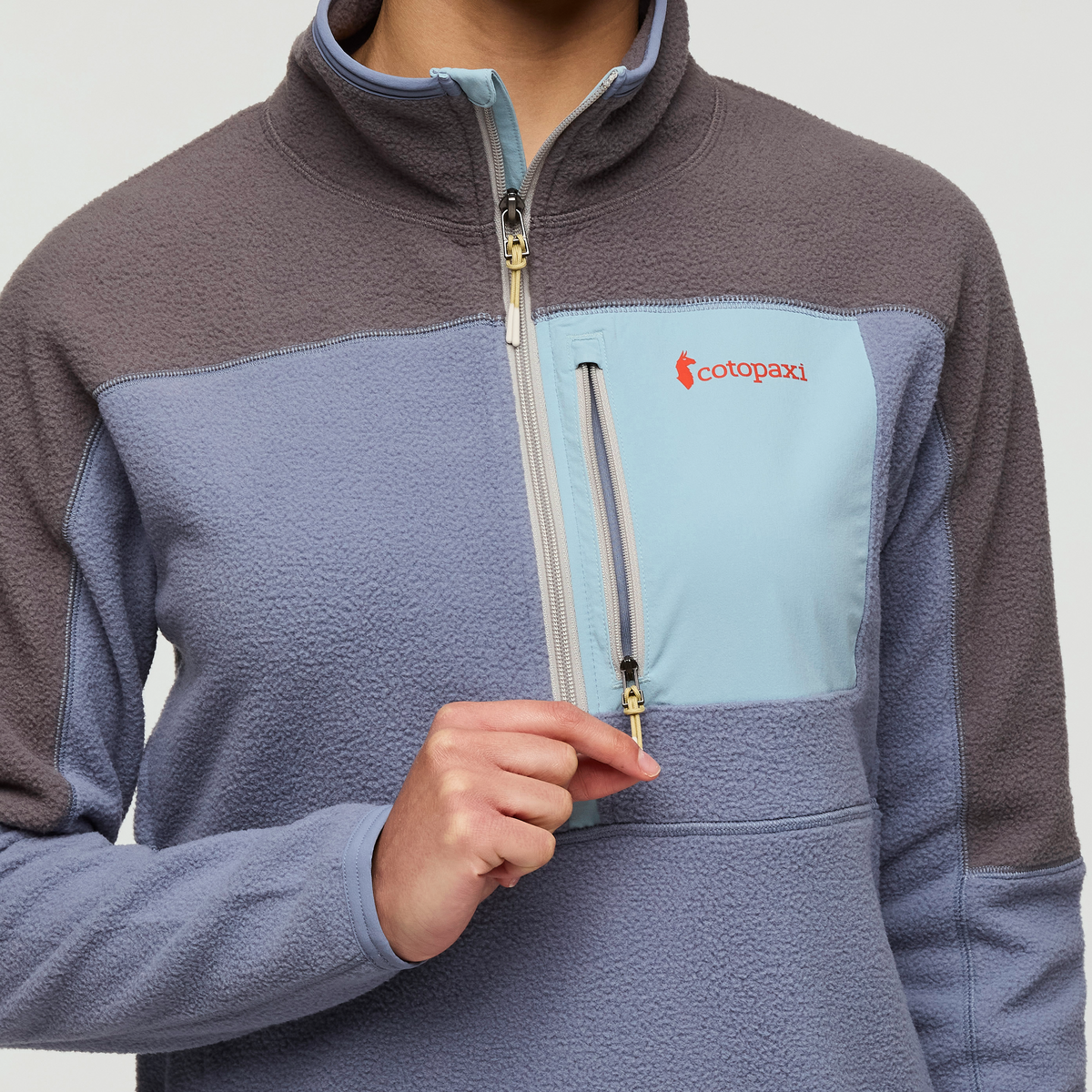 Abrazo Fleece Half-Zip Jacket - Women's, Cinder/Tempest, Model London