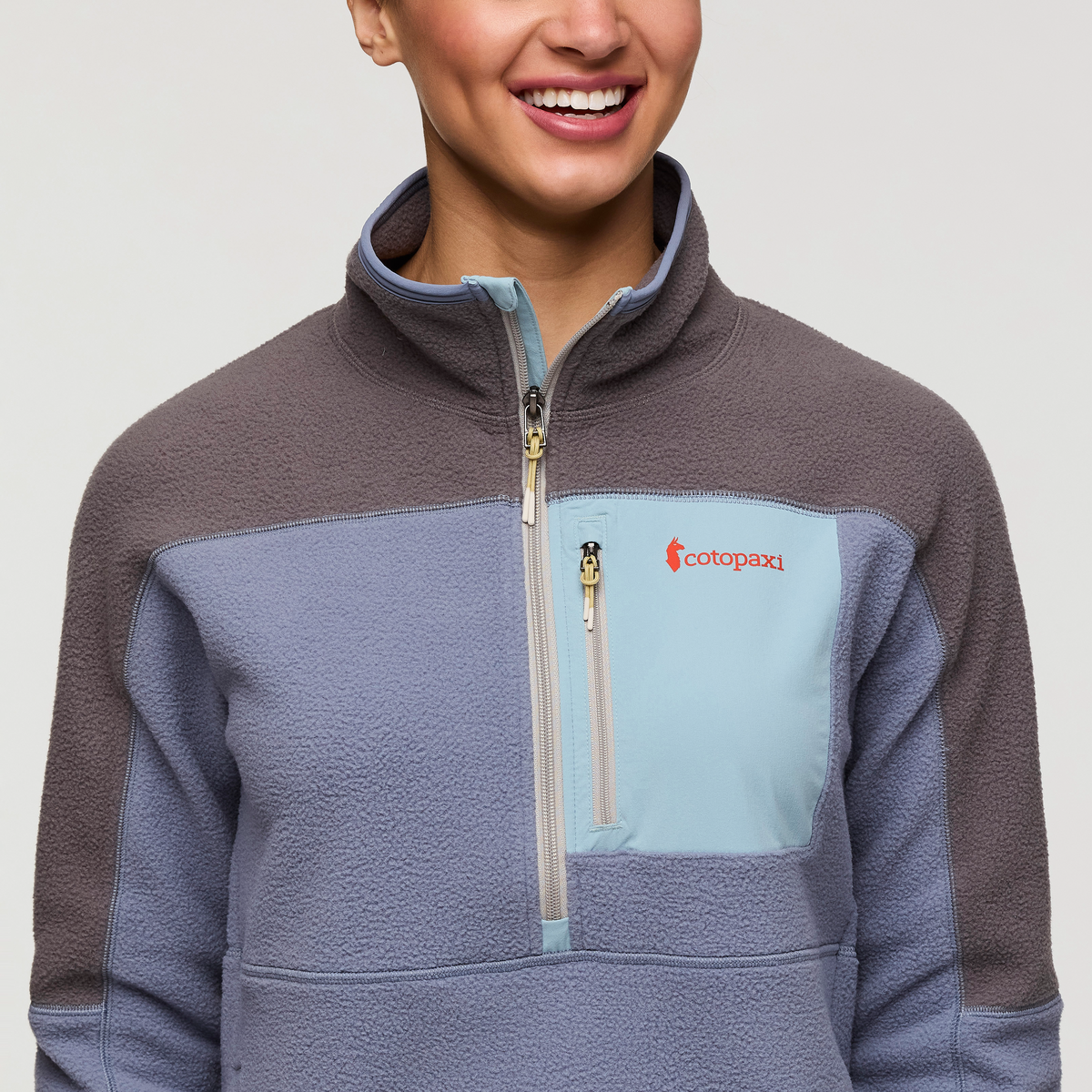 Abrazo Fleece Half-Zip Jacket - Women's, Cinder/Tempest, Model London