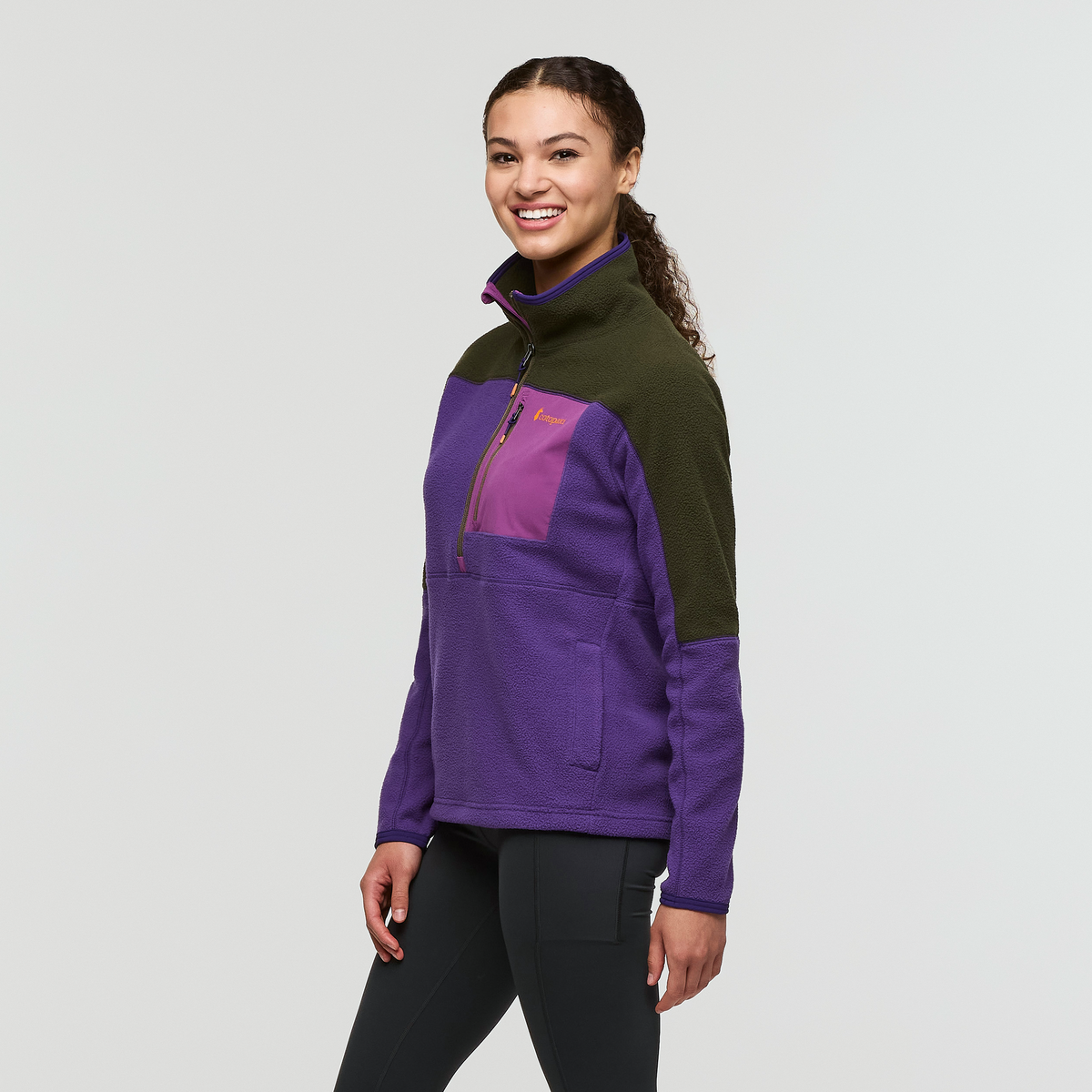 Abrazo Fleece Half-Zip Jacket - Women's, Woods/Black Violet, Model London