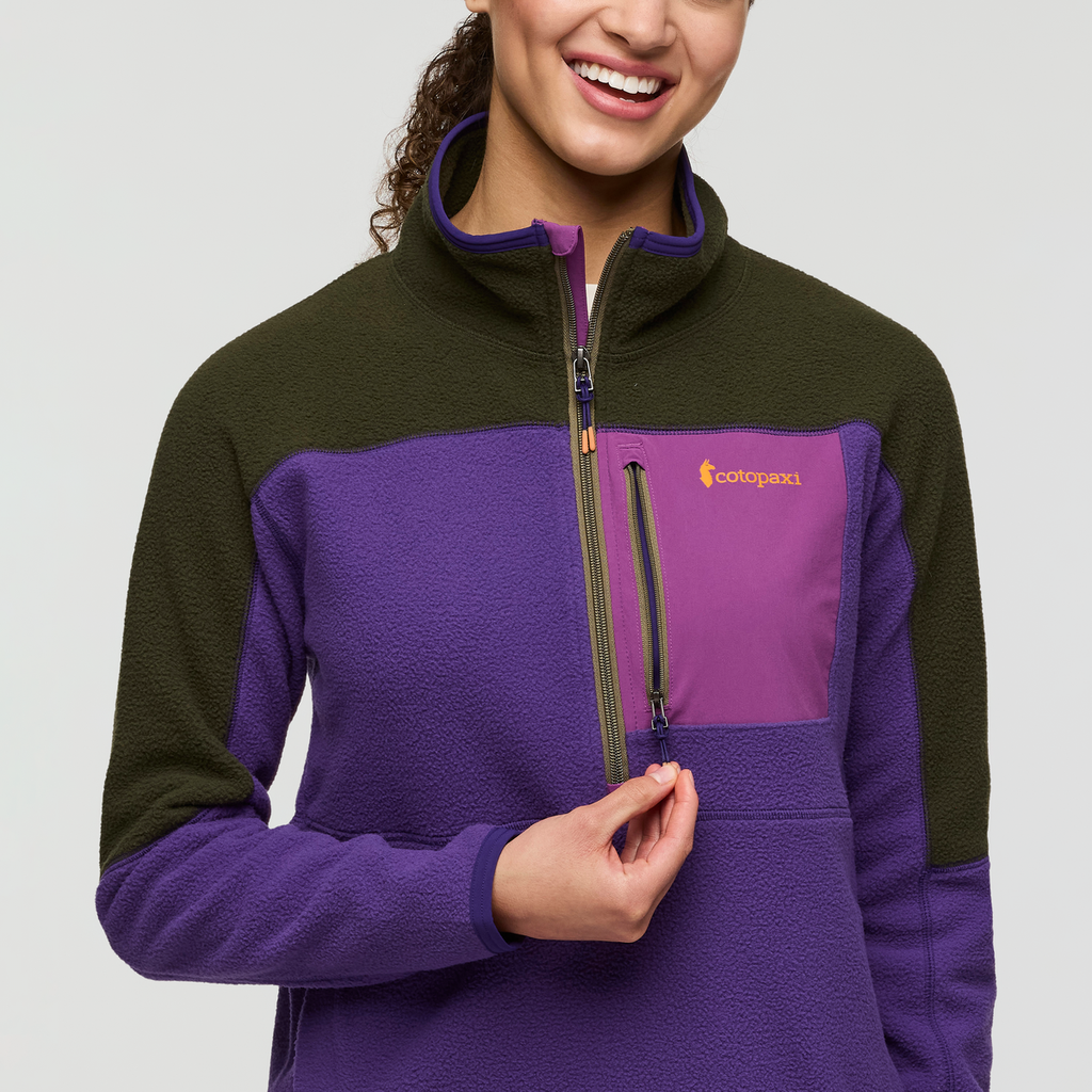 Abrazo Fleece Half-Zip Jacket - Women's, Woods/Black Violet, Model London