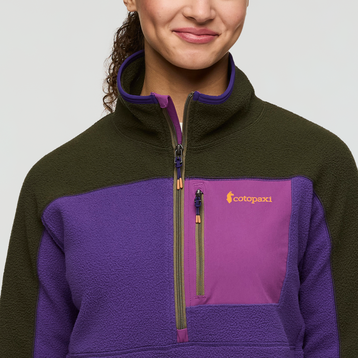 Abrazo Fleece Half-Zip Jacket - Women's, Woods/Black Violet, Model London
