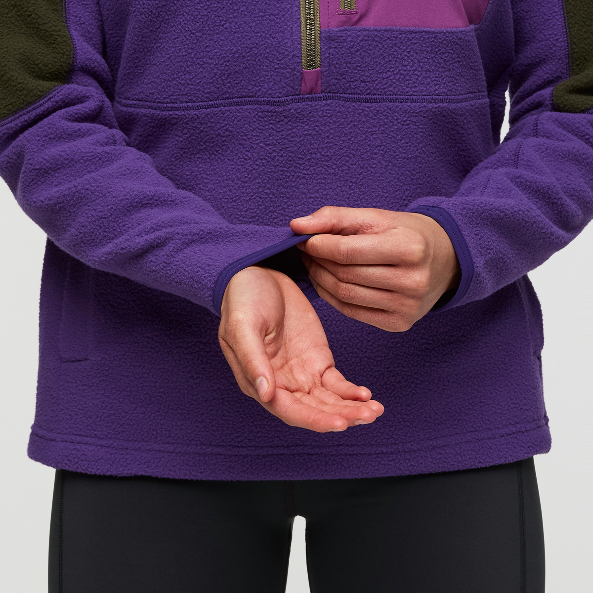 Abrazo Fleece Half-Zip Jacket - Women's, Woods/Black Violet, Model London