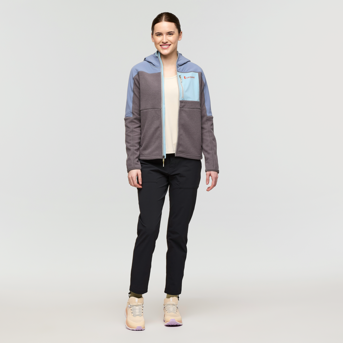 Abrazo Fleece Hooded Full-Zip Jacket - Women's, Tempest/Cinder, Model Kathleen