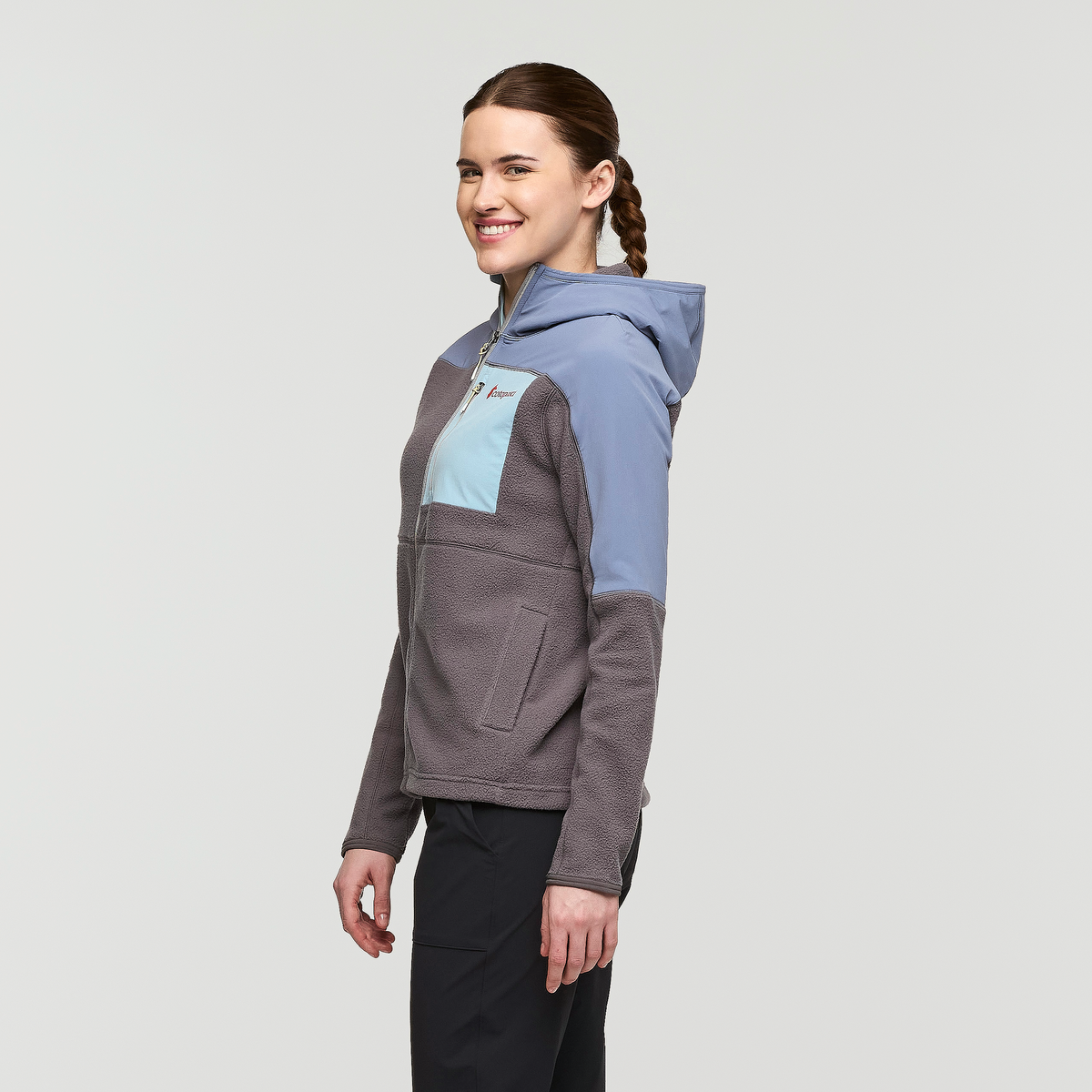 Abrazo Fleece Hooded Full-Zip Jacket - Women's, Tempest/Cinder, Model Kathleen