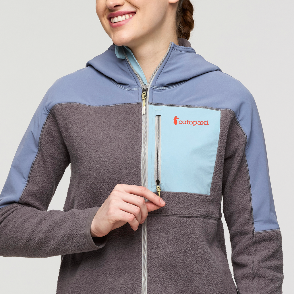 Abrazo Fleece Hooded Full-Zip Jacket - Women's, Tempest/Cinder, Model Kathleen