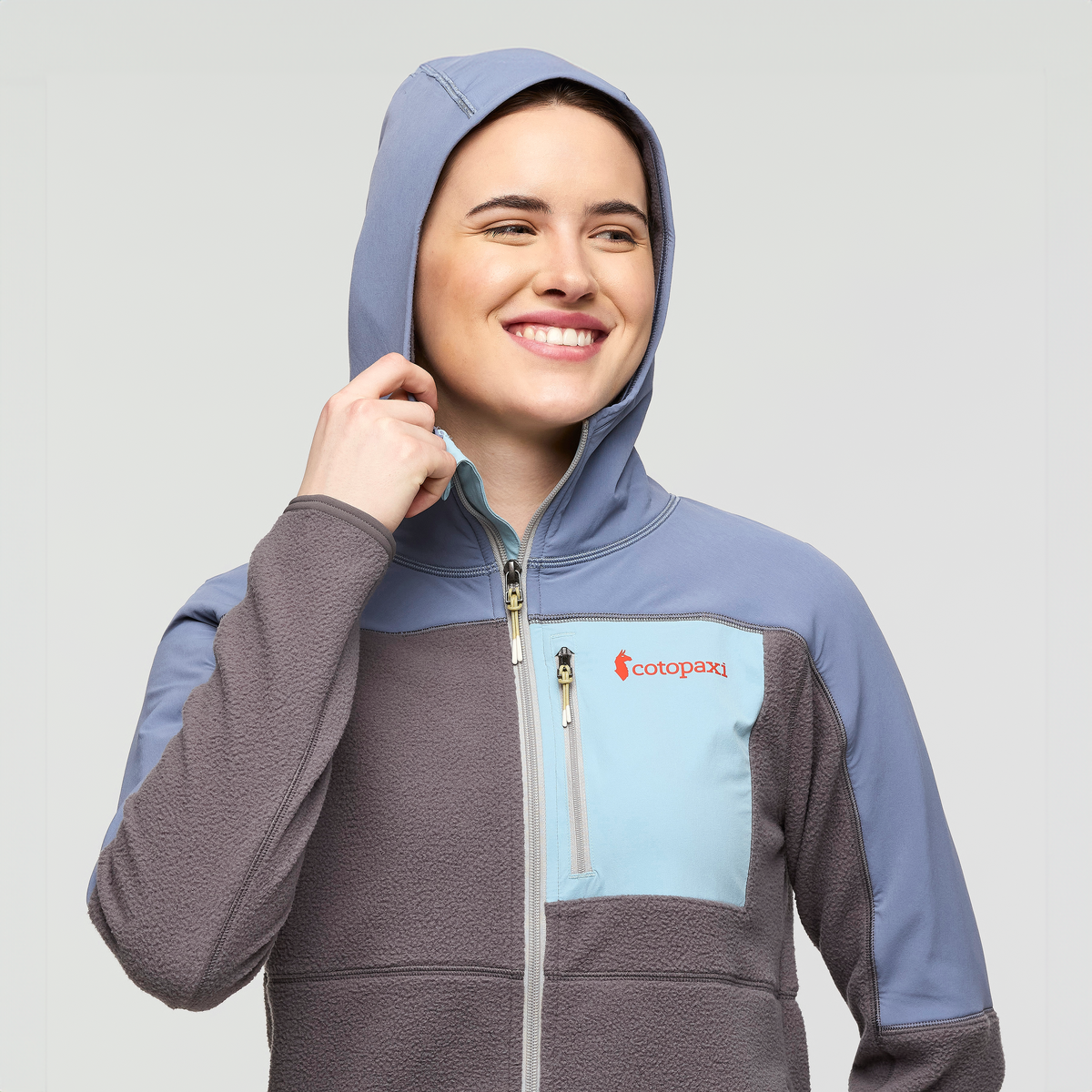 Abrazo Fleece Hooded Full-Zip Jacket - Women's, Tempest/Cinder, Model Kathleen